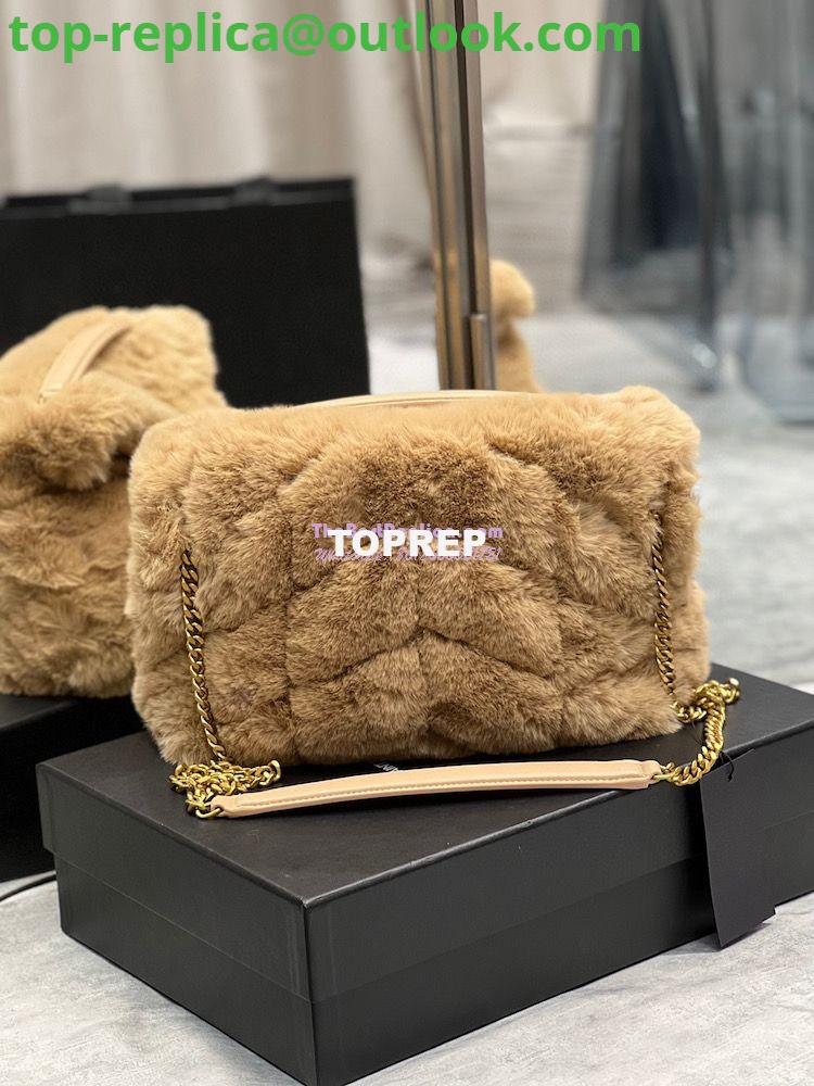 Replica YSL Saint Laurent Puffer Small Medium Bag In Merino Shearling And Lambskin 577476 Beige 7 Replica YSL Saint Laurent Puffer Small Medium Bag In Merino Shearling And Lambskin 577476 Beige 7