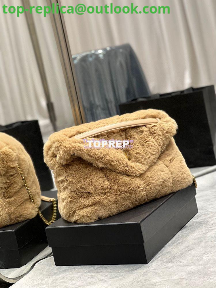 Replica YSL Saint Laurent Puffer Small Medium Bag In Merino Shearling And Lambskin 577476 Beige 9 Replica YSL Saint Laurent Puffer Small Medium Bag In Merino Shearling And Lambskin 577476 Beige 9