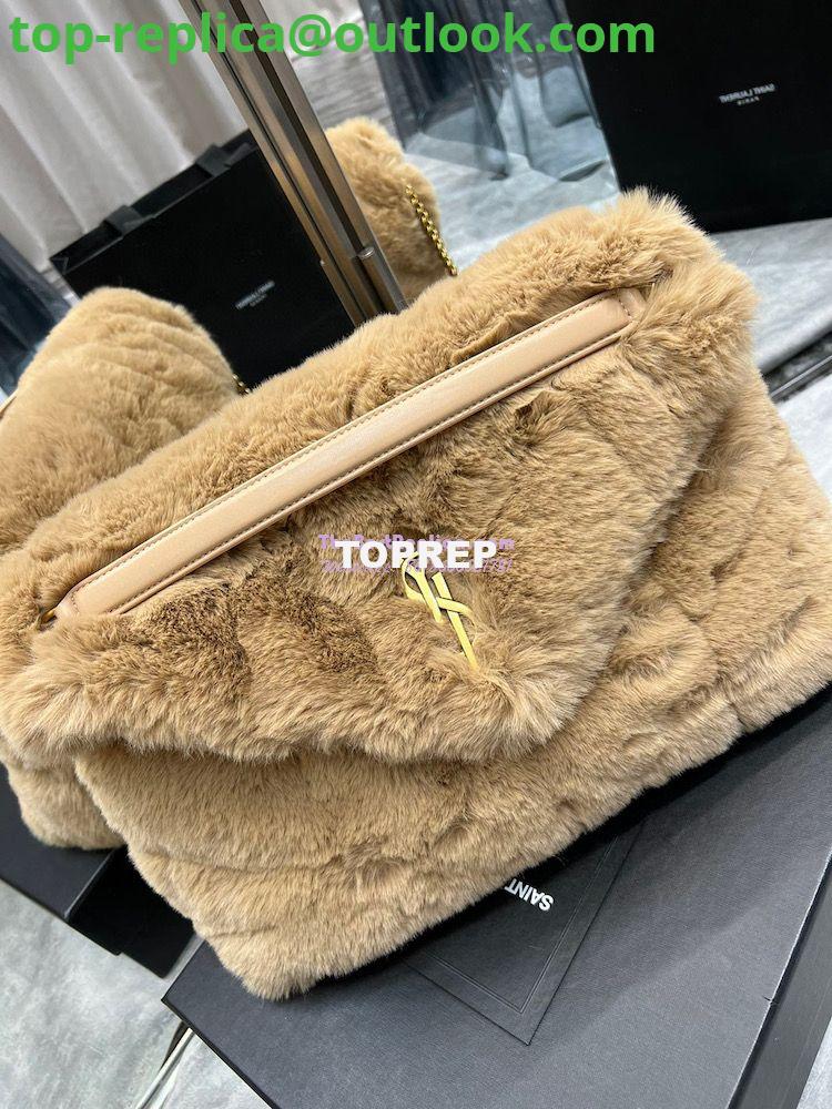 Replica YSL Saint Laurent Puffer Small Medium Bag In Merino Shearling And Lambskin 577476 Beige 10 Replica YSL Saint Laurent Puffer Small Medium Bag In Merino Shearling And Lambskin 577476 Beige 10