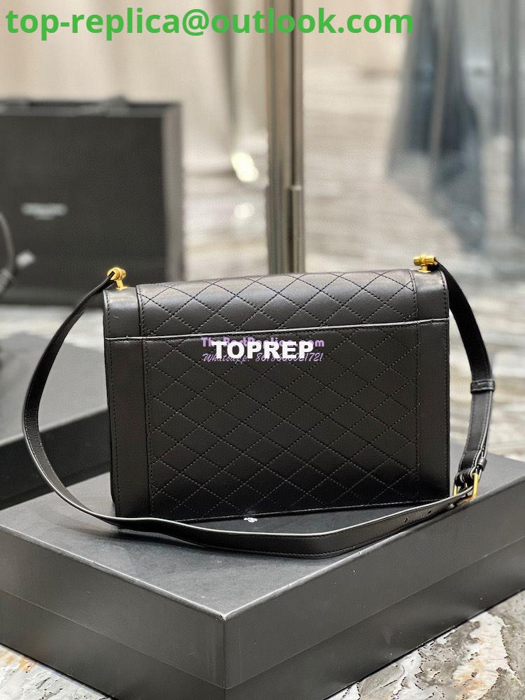 Replica YSL Saint Laurent Gaby Satchel In Quilted Lambskin 6688631 Black 12 Replica YSL Saint Laurent Gaby Satchel In Quilted Lambskin 6688631 Black 12