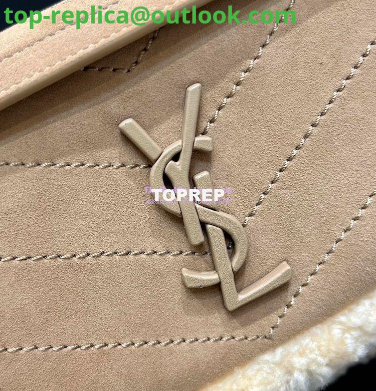 Replica YSL Saint Laurent Niki in Nubuck and Natural Shearling Wool 498894 6 Replica YSL Saint Laurent Niki in Nubuck and Natural Shearling Wool 498894 6