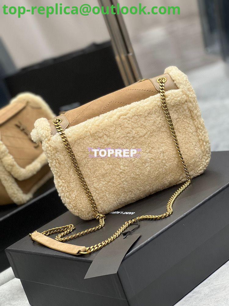 Replica YSL Saint Laurent Niki in Nubuck and Natural Shearling Wool 498894 10 Replica YSL Saint Laurent Niki in Nubuck and Natural Shearling Wool 498894 10