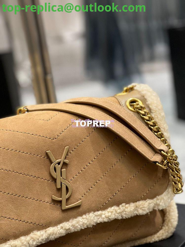 Replica YSL Saint Laurent Niki in Nubuck and Natural Shearling Wool 498894 13 Replica YSL Saint Laurent Niki in Nubuck and Natural Shearling Wool 498894 13