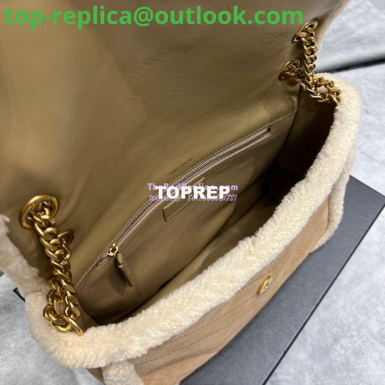 Replica YSL Saint Laurent Niki in Nubuck and Natural Shearling Wool 498894 15 Replica YSL Saint Laurent Niki in Nubuck and Natural Shearling Wool 498894 15