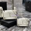 Replica YSL Saint Laurent Niki in Nubuck and Natural Shearling Wool 498894 21