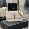 Replica YSL Saint Laurent Monogram Clutch in Quilted Grain De Poudre Embossed Leather 6176621 White 13