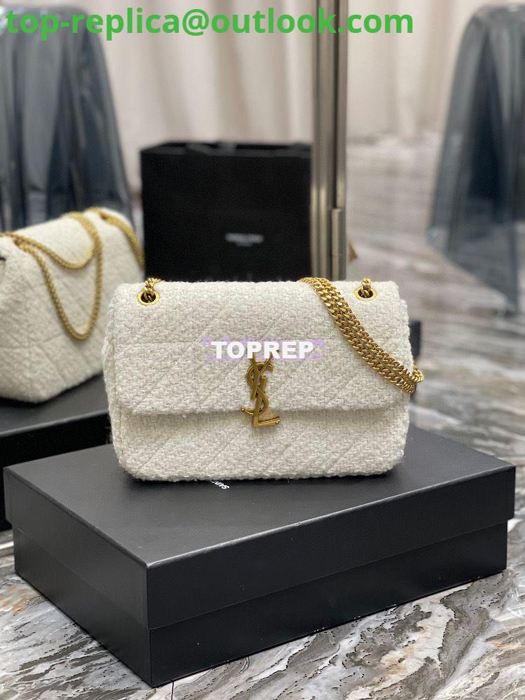 Replica YSL Saint Laurent Jamie Medium "Carré Rive Gauche" In Bouclé Tweed 634820 Off White Replica YSL Saint Laurent Jamie Medium "Carré Rive Gauche" In Bouclé Tweed 634820 Off White