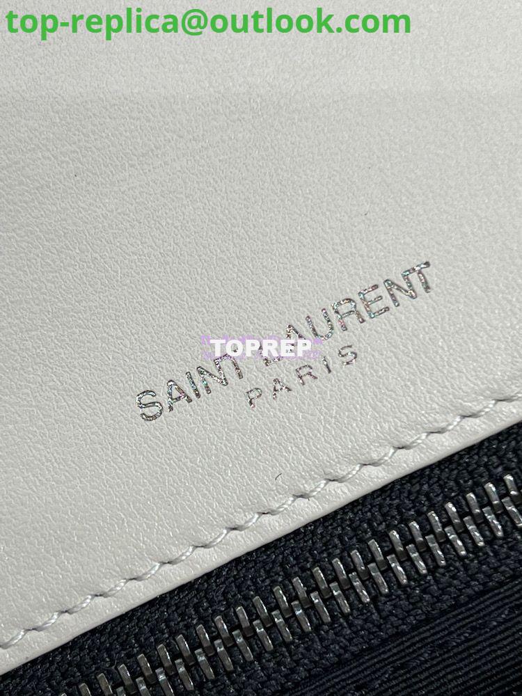Replica YSL Saint Laurent Niki Medium In Bouclé Tweed And Smooth Leather 633158 White 18 Replica YSL Saint Laurent Niki Medium In Bouclé Tweed And Smooth Leather 633158 White 18