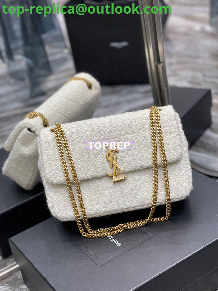 Replica YSL Saint Laurent Jamie Medium "Carré Rive Gauche" In Bouclé Tweed 634820 Off White 3 Replica YSL Saint Laurent Jamie Medium "Carré Rive Gauche" In Bouclé Tweed 634820 Off White 3