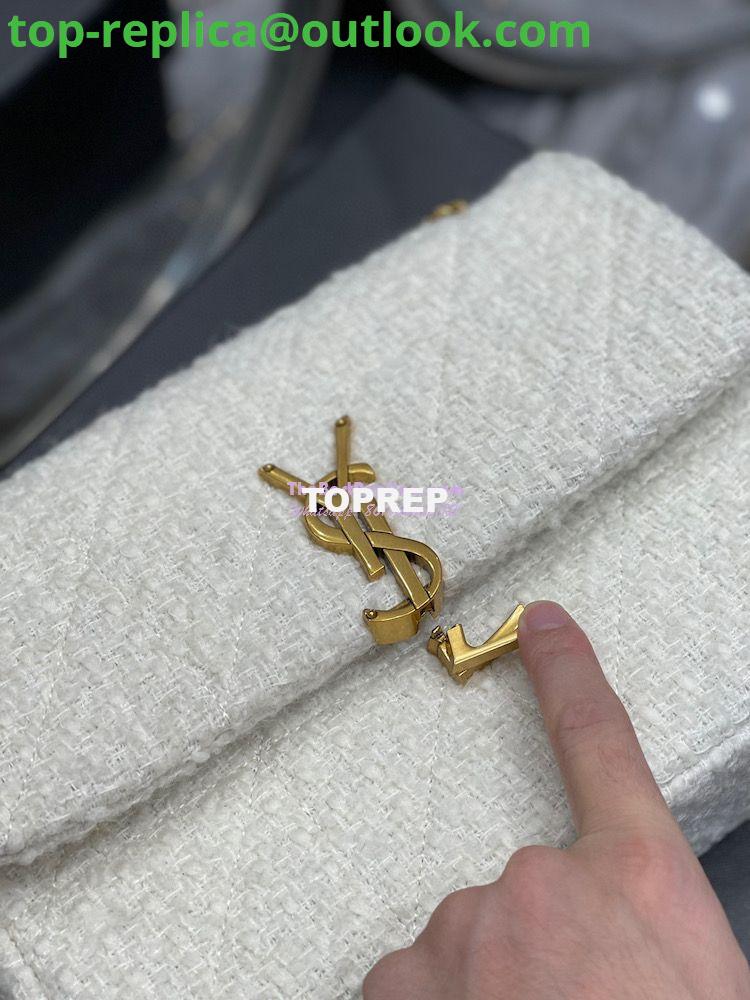 Replica YSL Saint Laurent Jamie Medium "Carré Rive Gauche" In Bouclé Tweed 634820 Off White 8 Replica YSL Saint Laurent Jamie Medium "Carré Rive Gauche" In Bouclé Tweed 634820 Off White 8