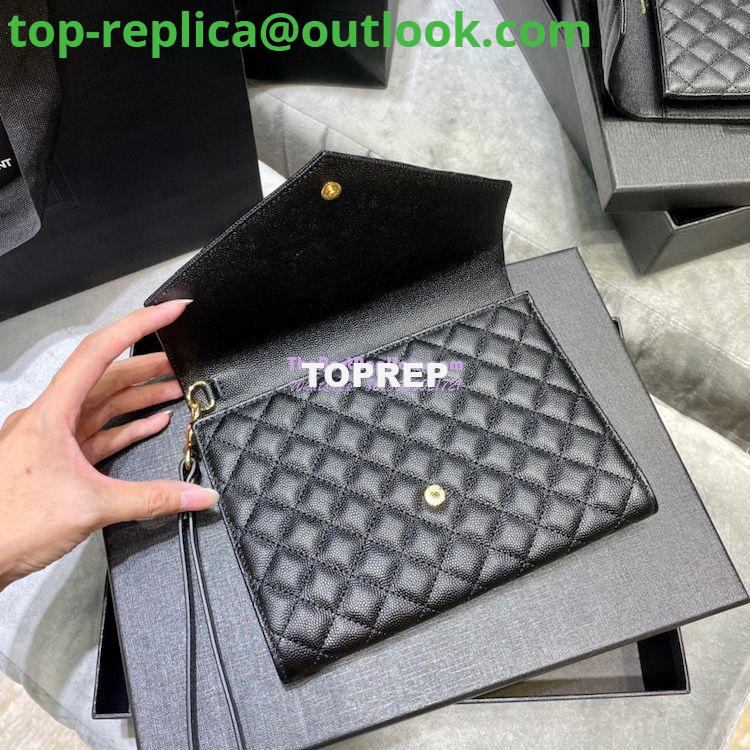 Replica YSL Saint Laurent Monogram Clutch in Quilted Grain De Poudre Embossed Leather 6176621 Black 5 Replica YSL Saint Laurent Monogram Clutch in Quilted Grain De Poudre Embossed Leather 6176621 Black 5