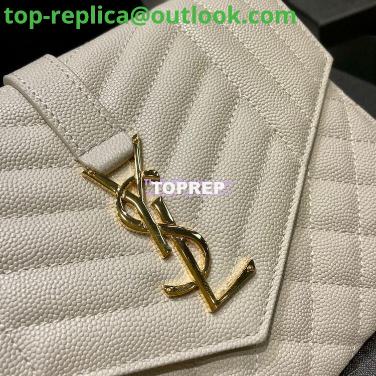 Replica YSL Saint Laurent Monogram Clutch in Quilted Grain De Poudre Embossed Leather 6176621 White 5 Replica YSL Saint Laurent Monogram Clutch in Quilted Grain De Poudre Embossed Leather 6176621 White 5