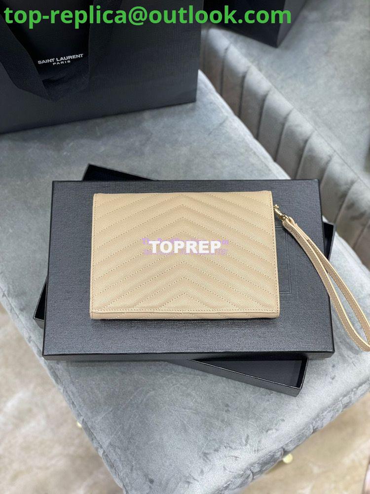 Replica YSL Saint Laurent Monogram Clutch in Quilted Grain De Poudre Embossed Leather 617662 Beige 7 Replica YSL Saint Laurent Monogram Clutch in Quilted Grain De Poudre Embossed Leather 617662 Beige 7