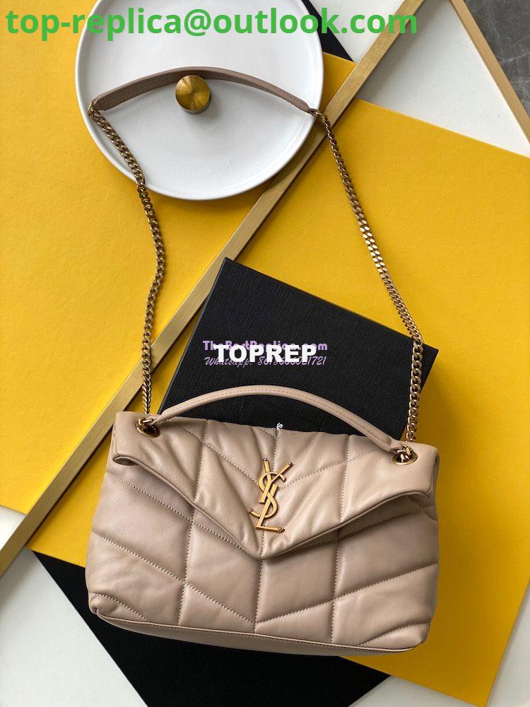 Replica Yves Saint Laurent YSL Loulou Puffer Medium Bag In Quilted Lambskin 5774751 Beige Replica Yves Saint Laurent YSL Loulou Puffer Medium Bag In Quilted Lambskin 5774751 Beige
