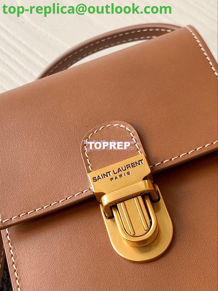 Replica YSL Saint Laurent Tuc Phone Pouch With Strap In Supple Calfskin 6677182 Brown 5 Replica YSL Saint Laurent Tuc Phone Pouch With Strap In Supple Calfskin 6677182 Brown 5