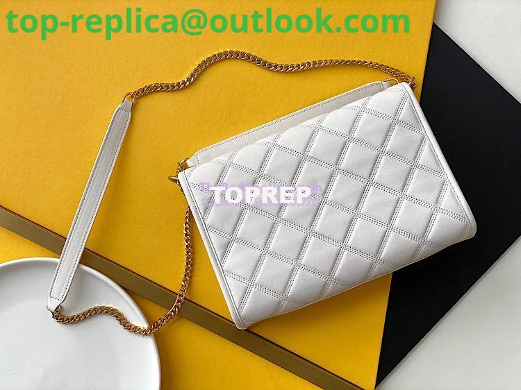 Replica YSL Saint Laurent Becky Mini Chain Bag In Carré-Quilted Lambskin 6292461 Blanc 10 Replica YSL Saint Laurent Becky Mini Chain Bag In Carré-Quilted Lambskin 6292461 Blanc 10