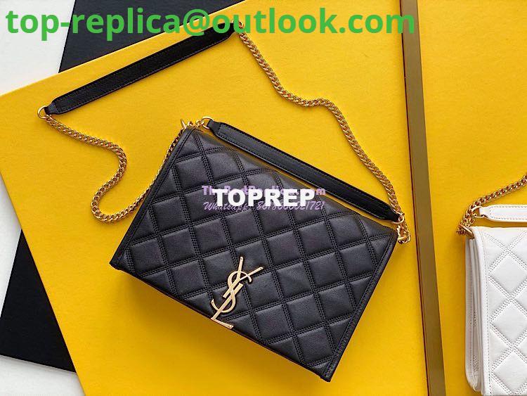 Replica YSL Saint Laurent Becky Mini Chain Bag In Carré-Quilted Lambskin 6292461 black Replica YSL Saint Laurent Becky Mini Chain Bag In Carré-Quilted Lambskin 6292461 black