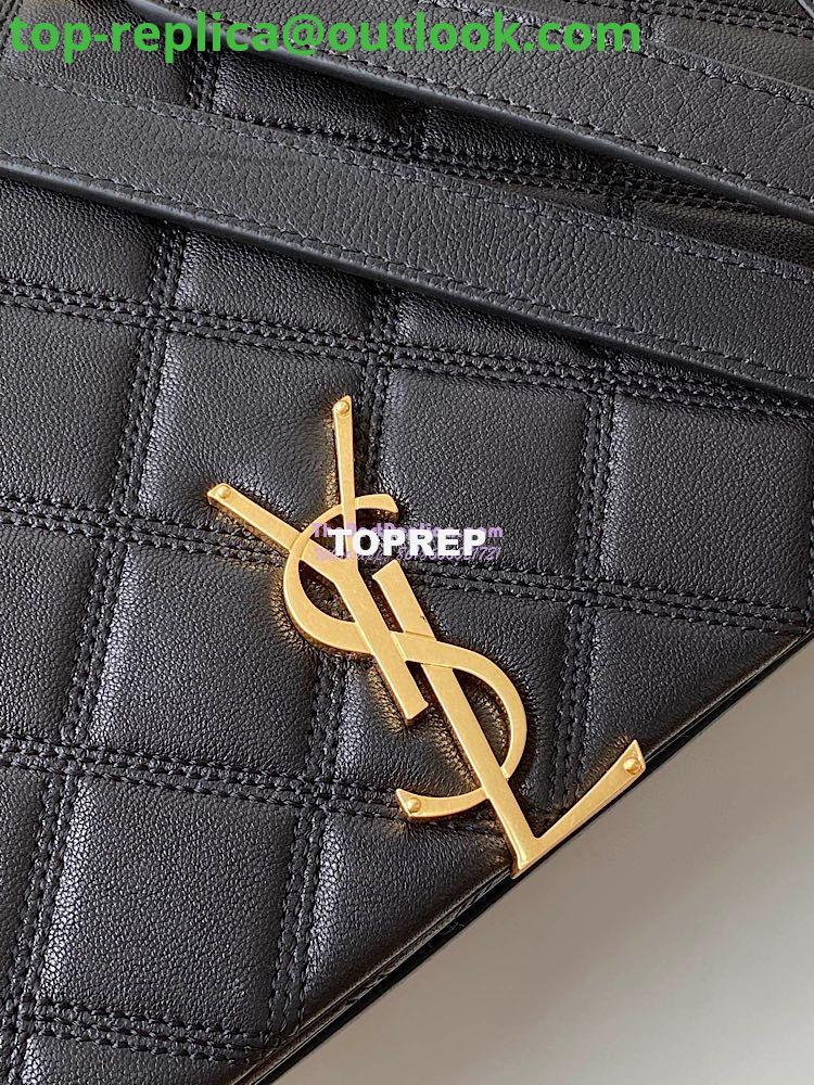 Replica YSL Saint Laurent Becky Mini Chain Bag In Carré-Quilted Lambskin 6292461 black 3 Replica YSL Saint Laurent Becky Mini Chain Bag In Carré-Quilted Lambskin 6292461 black 3