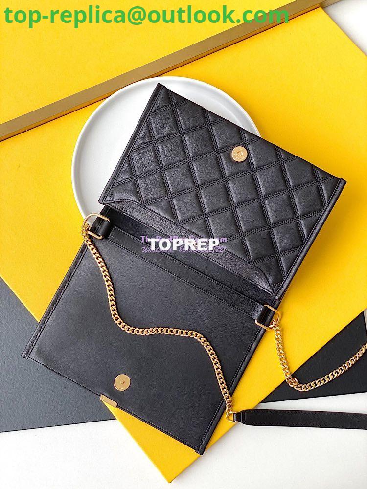 Replica YSL Saint Laurent Becky Mini Chain Bag In Carré-Quilted Lambskin 6292461 black 6 Replica YSL Saint Laurent Becky Mini Chain Bag In Carré-Quilted Lambskin 6292461 black 6