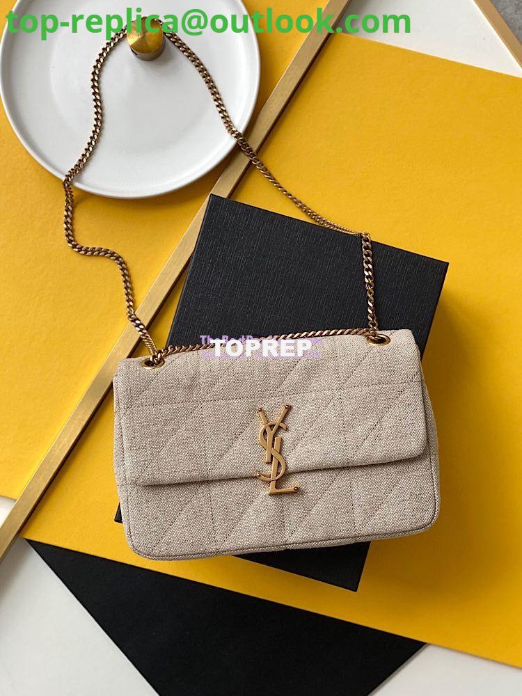 Replica YSL Saint Laurent Jamie Medium "Carré Rive Gauche" Linen Taupe 634820 Replica YSL Saint Laurent Jamie Medium "Carré Rive Gauche" Linen Taupe 634820