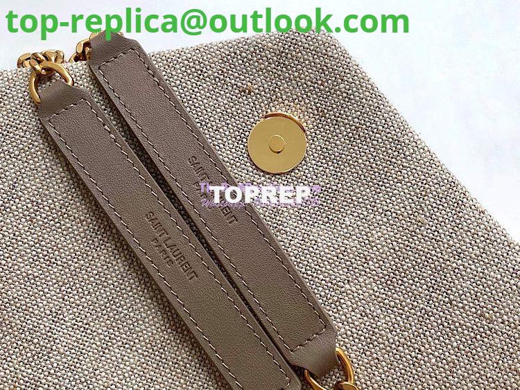 Replica YSL LouLou Medium in “Y” Quilted Linen Taupe 5749462 4 Replica YSL LouLou Medium in “Y” Quilted Linen Taupe 5749462 4