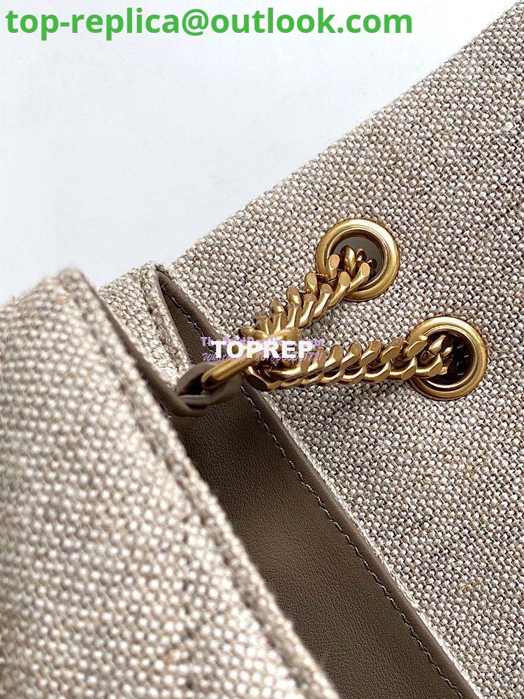 Replica YSL LouLou Medium in “Y” Quilted Linen Taupe 5749462 5 Replica YSL LouLou Medium in “Y” Quilted Linen Taupe 5749462 5