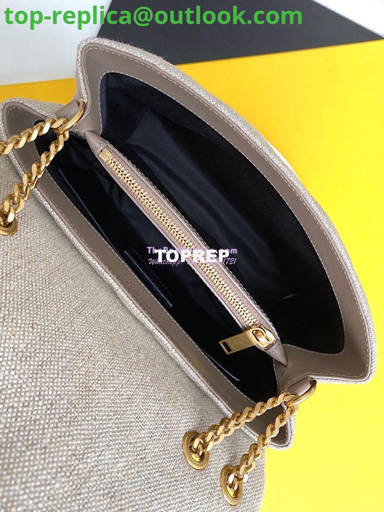 Replica YSL Saint Laurent Loulou Small in Matelassé “Y” Linen Taupe 4946992 6 Replica YSL Saint Laurent Loulou Small in Matelassé “Y” Linen Taupe 4946992 6
