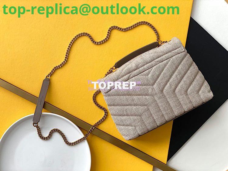 Replica YSL Saint Laurent Loulou Small in Matelassé “Y” Linen Taupe 4946992 9 Replica YSL Saint Laurent Loulou Small in Matelassé “Y” Linen Taupe 4946992 9