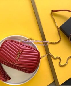 Replica YSL Saint Laurent Rough Grain De Poudre Matelasse Monogram Mini Lou Camera Bag 2