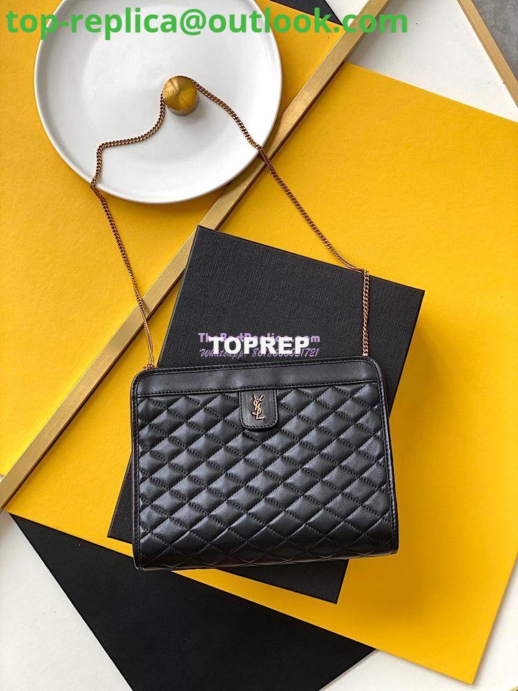 Replica YSL Saint Laurent Victoire Baby Clutch in Leather 65736118 Black 3 Replica YSL Saint Laurent Victoire Baby Clutch in Leather 65736118 Black 3