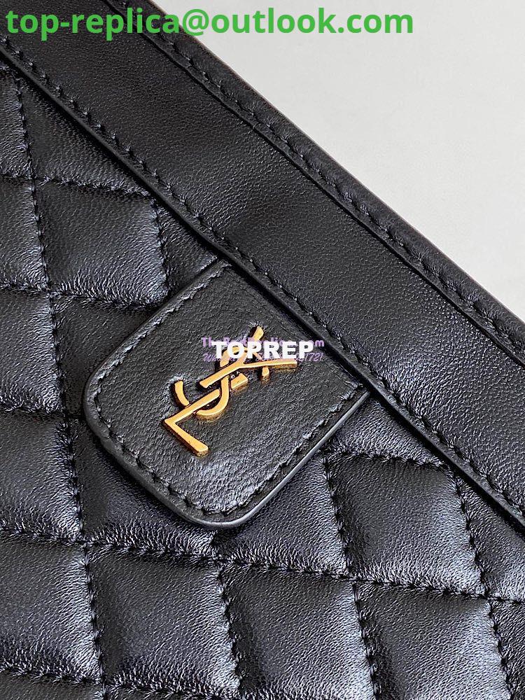 Replica YSL Saint Laurent Victoire Baby Clutch in Leather 65736118 Black 5 Replica YSL Saint Laurent Victoire Baby Clutch in Leather 65736118 Black 5