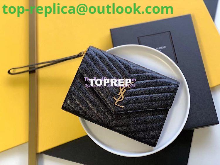 Replica YSL Saint Laurent Monogram Clutch in Quilted Grain De Poudre Embossed Leather 617662 Black 2 Replica YSL Saint Laurent Monogram Clutch in Quilted Grain De Poudre Embossed Leather 617662 Black 2