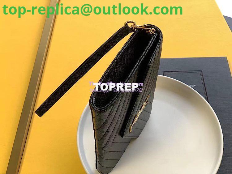 Replica YSL Saint Laurent Monogram Clutch in Quilted Grain De Poudre Embossed Leather 617662 Black 3 Replica YSL Saint Laurent Monogram Clutch in Quilted Grain De Poudre Embossed Leather 617662 Black 3