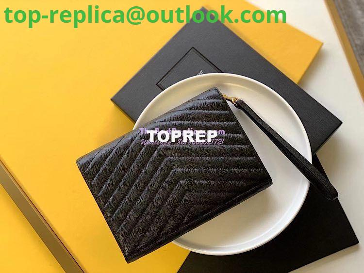 Replica YSL Saint Laurent Monogram Clutch in Quilted Grain De Poudre Embossed Leather 617662 Black 9 Replica YSL Saint Laurent Monogram Clutch in Quilted Grain De Poudre Embossed Leather 617662 Black 9