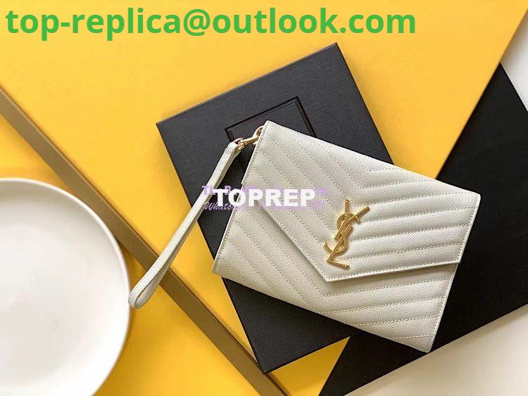 Replica YSL Saint Laurent Monogram Clutch in Quilted Grain De Poudre Embossed Leather 617662 Blanc 3 Replica YSL Saint Laurent Monogram Clutch in Quilted Grain De Poudre Embossed Leather 617662 Blanc 3