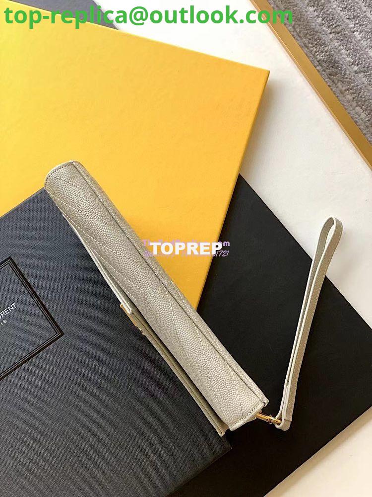 Replica YSL Saint Laurent Monogram Clutch in Quilted Grain De Poudre Embossed Leather 617662 Blanc 5 Replica YSL Saint Laurent Monogram Clutch in Quilted Grain De Poudre Embossed Leather 617662 Blanc 5