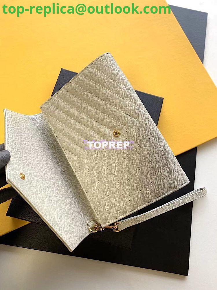 Replica YSL Saint Laurent Monogram Clutch in Quilted Grain De Poudre Embossed Leather 617662 Blanc 6 Replica YSL Saint Laurent Monogram Clutch in Quilted Grain De Poudre Embossed Leather 617662 Blanc 6