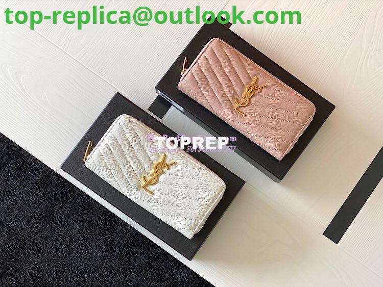 Replica YSL Saint Laurent Monogram Zip Around Wallet In Grain De Poudre Embossed Leather 358094 White Replica YSL Saint Laurent Monogram Zip Around Wallet In Grain De Poudre Embossed Leather 358094 White