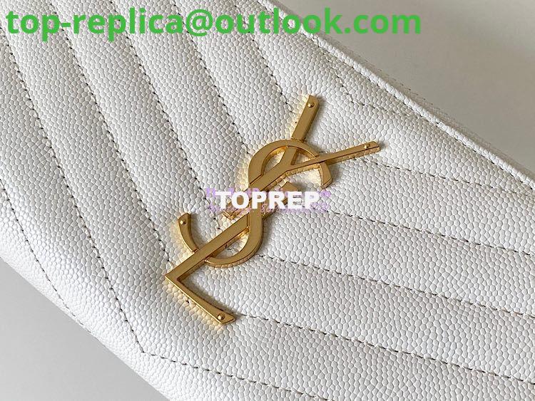 Replica YSL Saint Laurent Monogram Zip Around Wallet In Grain De Poudre Embossed Leather 358094 White 4 Replica YSL Saint Laurent Monogram Zip Around Wallet In Grain De Poudre Embossed Leather 358094 White 4