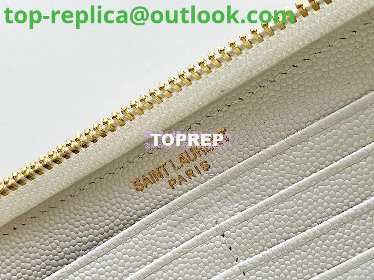 Replica YSL Saint Laurent Monogram Zip Around Wallet In Grain De Poudre Embossed Leather 358094 White 7 Replica YSL Saint Laurent Monogram Zip Around Wallet In Grain De Poudre Embossed Leather 358094 White 7