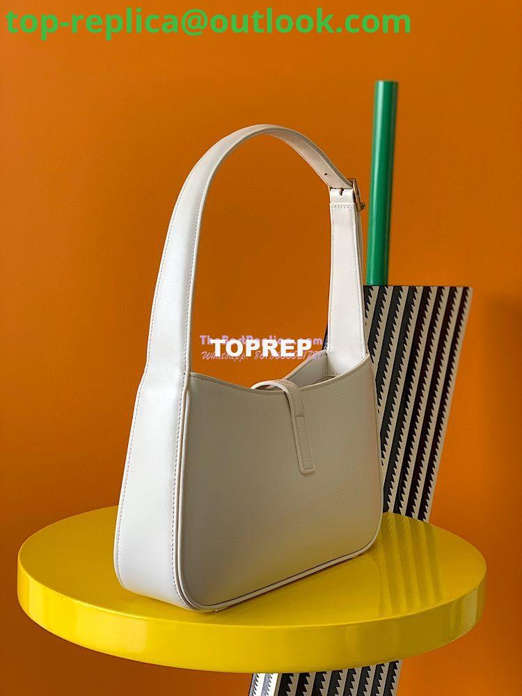 Replica YSL Saint Laurent Le 5 à 7 hobo bag in Blanc calfskin shiny leather 4 Replica YSL Saint Laurent Le 5 à 7 hobo bag in Blanc calfskin shiny leather 4