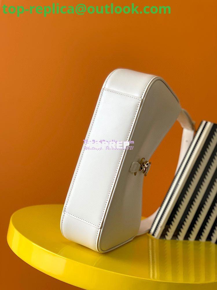 Replica YSL Saint Laurent Le 5 à 7 hobo bag in Blanc calfskin shiny leather 5 Replica YSL Saint Laurent Le 5 à 7 hobo bag in Blanc calfskin shiny leather 5