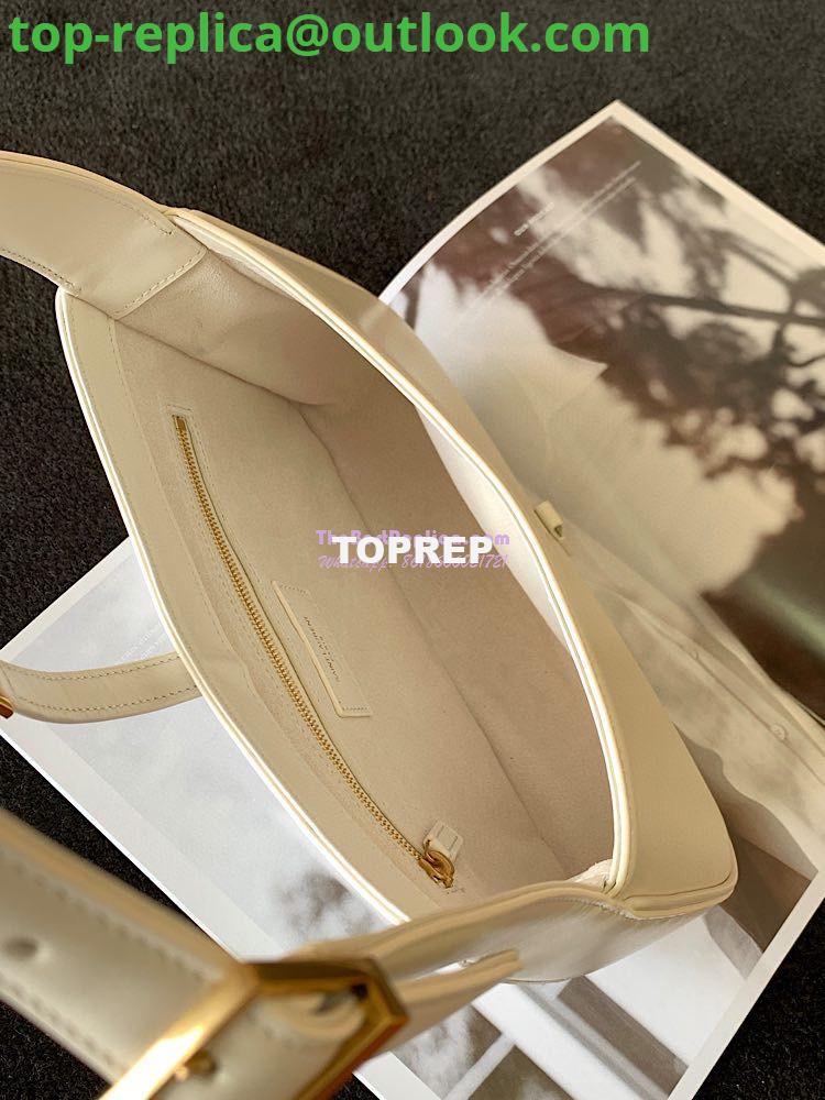 Replica YSL Saint Laurent Le 5 à 7 hobo bag in Blanc calfskin shiny leather 9 Replica YSL Saint Laurent Le 5 à 7 hobo bag in Blanc calfskin shiny leather 9