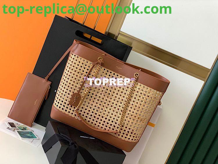 Replica YSL Saint Laurent E/W Shopping Bag in Woven Cane And Leather 6551432 Replica YSL Saint Laurent E/W Shopping Bag in Woven Cane And Leather 6551432