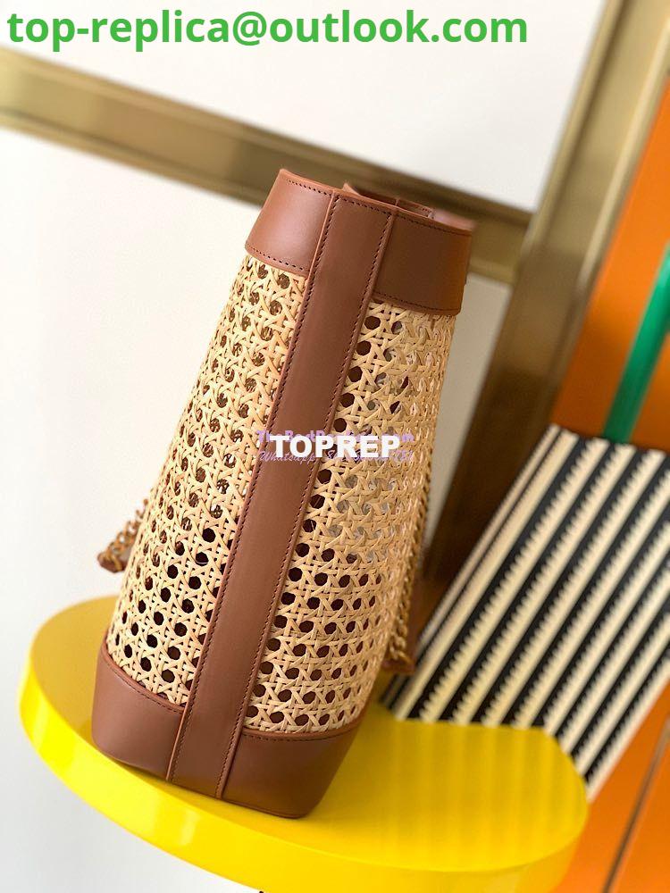 Replica YSL Saint Laurent E/W Shopping Bag in Woven Cane And Leather 6551432 5 Replica YSL Saint Laurent E/W Shopping Bag in Woven Cane And Leather 6551432 5