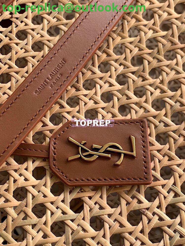 Replica YSL Saint Laurent E/W Shopping Bag in Woven Cane And Leather 6551432 7 Replica YSL Saint Laurent E/W Shopping Bag in Woven Cane And Leather 6551432 7