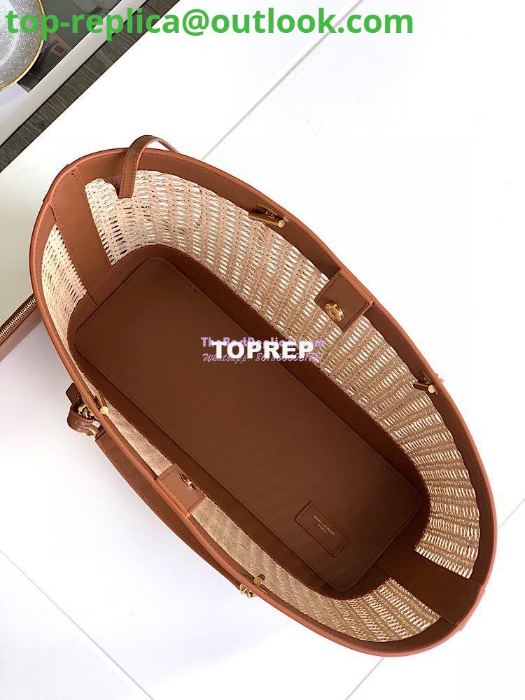 Replica YSL Saint Laurent E/W Shopping Bag in Woven Cane And Leather 6551432 8 Replica YSL Saint Laurent E/W Shopping Bag in Woven Cane And Leather 6551432 8