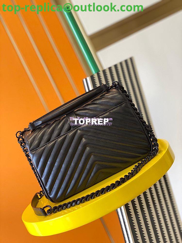 Replica YSL Saint Laurent College Medium In Matelassé Leather 600279 All Black 10 Replica YSL Saint Laurent College Medium In Matelassé Leather 600279 All Black 10