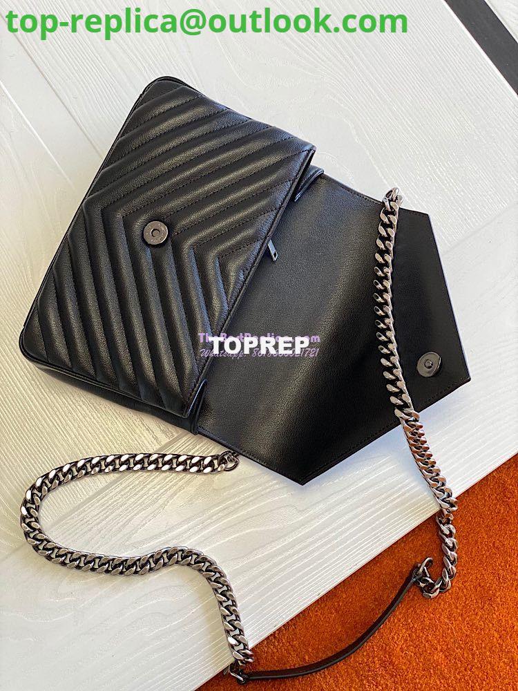 Replica YSL Saint Laurent College Medium In Matelassé Leather 600279 Black 14 Replica YSL Saint Laurent College Medium In Matelassé Leather 600279 Black 14