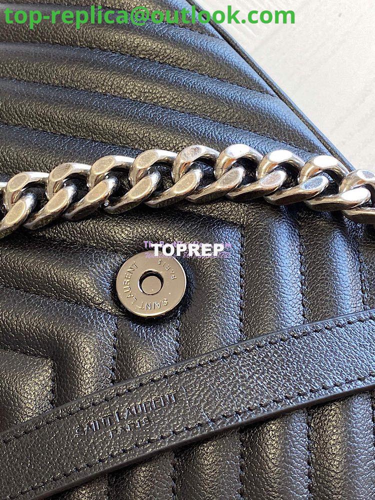 Replica YSL Saint Laurent College Medium In Matelassé Leather 600279 Black 15 Replica YSL Saint Laurent College Medium In Matelassé Leather 600279 Black 15